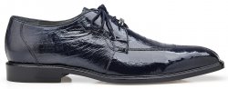 Belvedere "Siena" Navy All-Over Genuine Ostrich Shoes 1463.