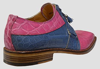 Fuchsia & new bleu alligator shoe