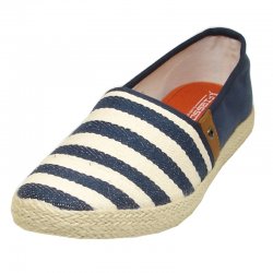 Fiesso Blue / White PU Leather Loafers FI2158.