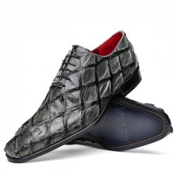 Marco Di Milano "Criss" Grey Fully Wrapped Genuine Pirarucu Sneakers