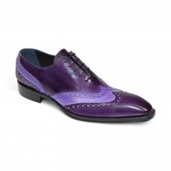 Duca Di Matiste "Andora" Purple/Lavender Genuine Italian Calf Leather Dress Shoes.