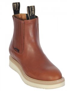 Los Altos Men's Honey Genuine Grasso Leather Work Short Boots 545401