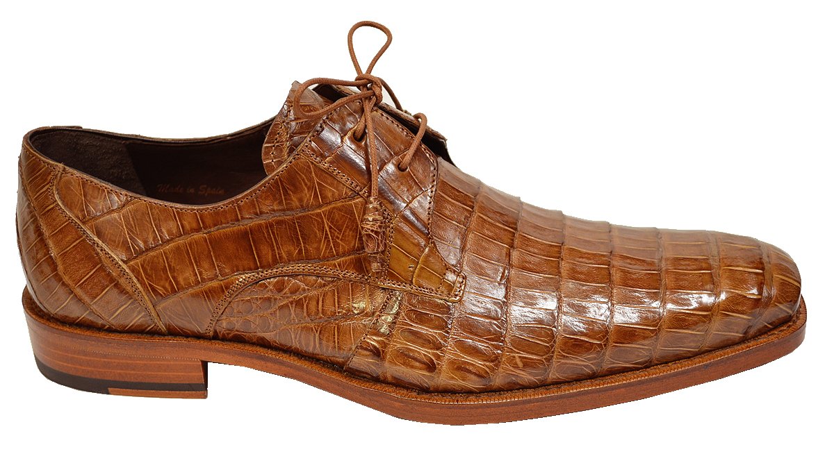 Mezlan Anderson Crocodile Oxford Forest/Green 9 C&E Men's Shoes