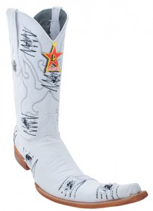 Los Altos White Genuine Demin W/Patch 9X Pointed Toe Cowboy Boots 974428
