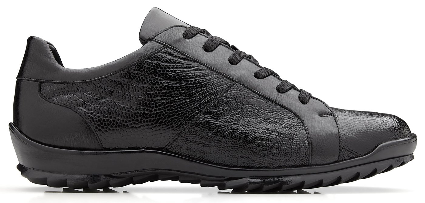 sideview of Belvedere Arena Black Casual Sneaker
