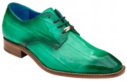 Belvedere "Italo" Antique Mint Green Genuine Eel Shoes.