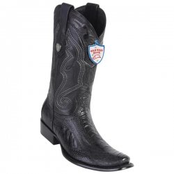 Wild West Black Genuine Ostrich Dubai Toe Cowboy Boots 2790505