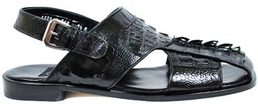 Mauri 1509 crocodile taile and ostrich sandals