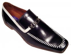 Fratelli Black/White Genuine Leather Shoes 8482-21