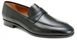 Mezlan "Bradley II" Black Hand Antiqued Genuine Leather Shoes 12812