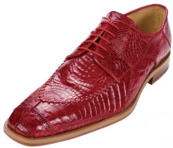 Belvedere "Monte 8011" Flame Red Genuine Crocodile Shoes