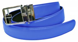 Serpi Royal Blue Genuine European Calfskin Leather Adjustable Track Belt R1
