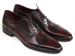 Burgundy / Brown Genuine Italian Calfskin shoe