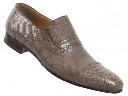 Mauri 4355 Mink Genuine Ostrich Leg / Nappa Perforated Loafer Shoes.