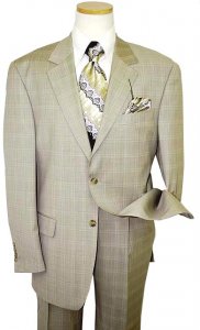 Giorgio Cosani Camel Plaid Super 150's Cashmere Wool Suit