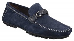 Bacco Bucci "Flavio" Blue Genuine Suede Leather Loafer Shoes 7435-46.