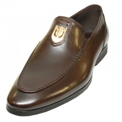 Encore By Fiesso Brown Genuine Leather Loafers FI3236.