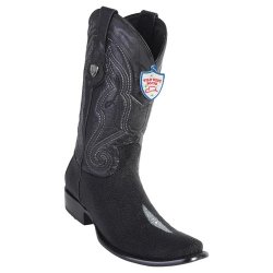 Wild West Black Genuine Stingray Dubai Toe Cowboy Boots 279F1105