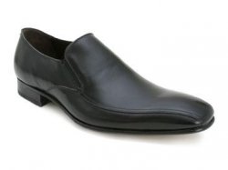 Mezlan "Hanover" Black Italian Calfskin Loafer Shoes