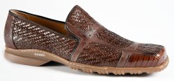 Mauri "9299" Rust / Brown Genuine Tejus / Espiga / Calf Dress Casual Loafers Shoes.