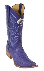 Los Altos Purple Genuine All-Over Ostrich 3X Toe Cowboy Boots 950326