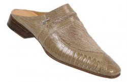Mauri 4187 Genuine Ostrich Leg Paloma / Pony Hair Pina Colada Half Shoes