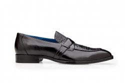 Belvedere "Tornado" Black Genuine American Alligator and Italian Calf Slip-on Shoes R74.