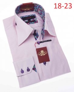 Axxess Pink 100% Cotton Modern Fit Dress Shirt 18-23.