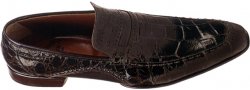 Mauri "Fortune" 1195 Dark Brown Genuine Alligator / Calf Shoes