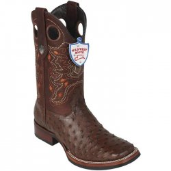 Wild West Brown Genuine Full Quill Ostrich Cowboy Boots 28250307