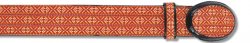 Los Altos Red Tangerine Genuine Leather Charrow Print Belt C169924