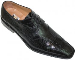 David Eden "Lexington" Black Genuine Crocodile/Lizard Shoes
