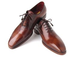 brown plain toe oxford shoes