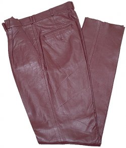 Mark Andre Burgundy Genuine Lambskin Leather Pants TR-705