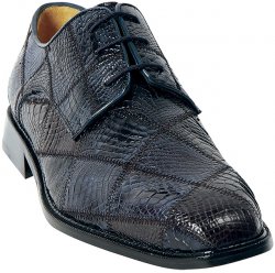 Belvedere "Mario" Navy All-Over Crocodile Patchwork Shoes