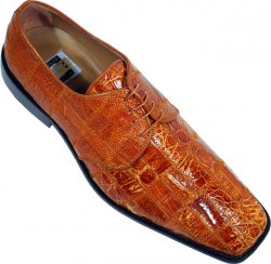 David Eden "Omni" Caramel Genuine Crocodile / Lizard Patchwork Shoes