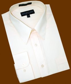 Daniel Ellissa Solid Cream Ivory Cotton Blend Dress Shirt With Convertible Cuffs DS3001
