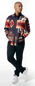 Stacy Adams Black / Melon / Multicolor Cotton Modern Fit Tracksuit Outfit 2580