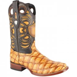 Wild West Buttercup Genuine Pirarucu Fish Cowboy Boots 28241002