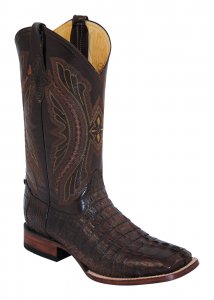 Ferrini 10493-09 Chocolate Genuine Caiman Crocodile Boots