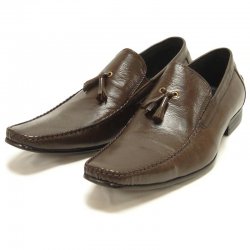 Encore By Fiesso Brown Genuine Leather Loafer Shoes FI6618