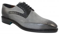 Emilio Franco "EF5177" Grey / Black Genuine Calf Perforated Toe Shoes
