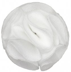 Classico Italiano Solid White Silk Rose Lapel Pin LP45