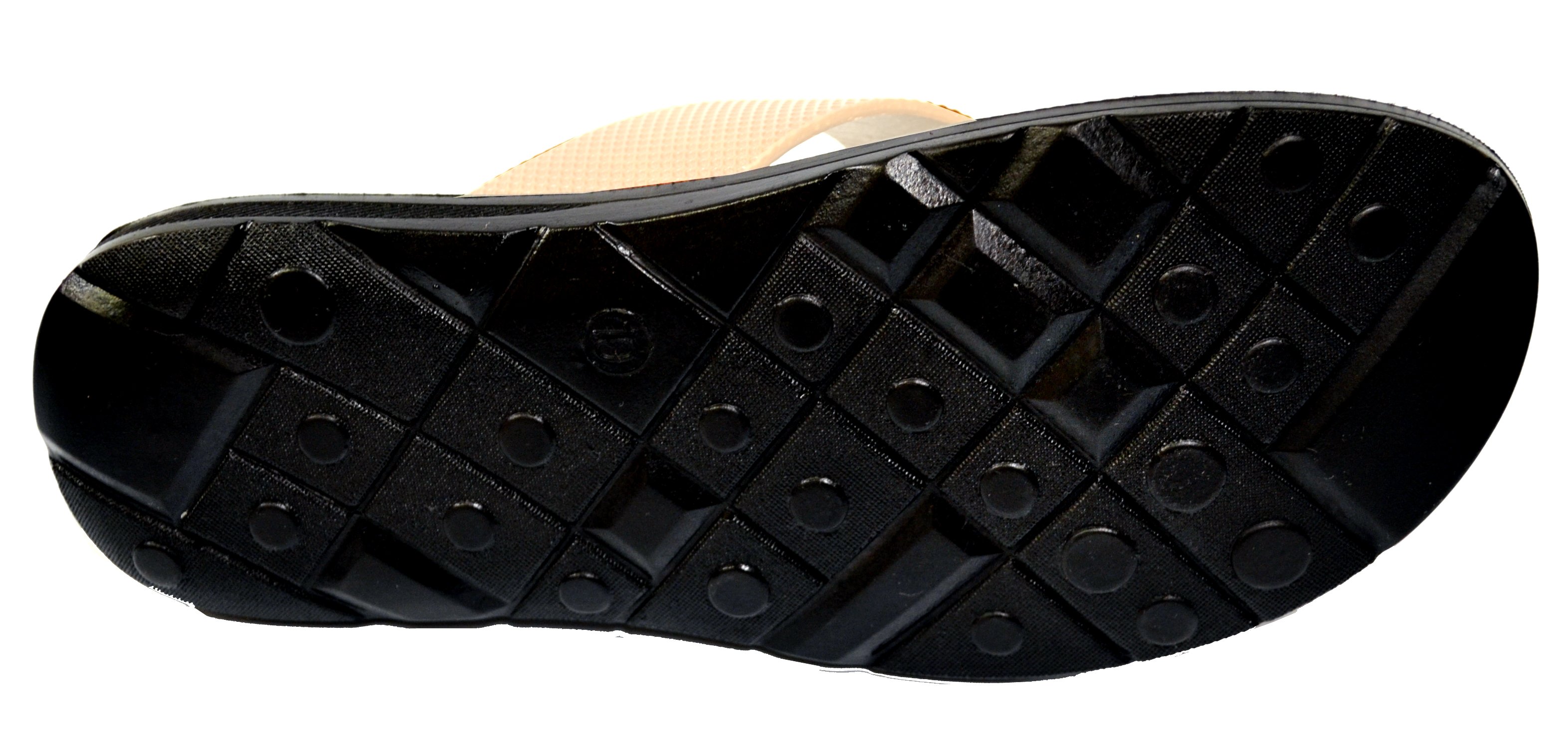 Bottom of Faranzi Men's White Buckle Vegan Leather Casual Slide Sandals 