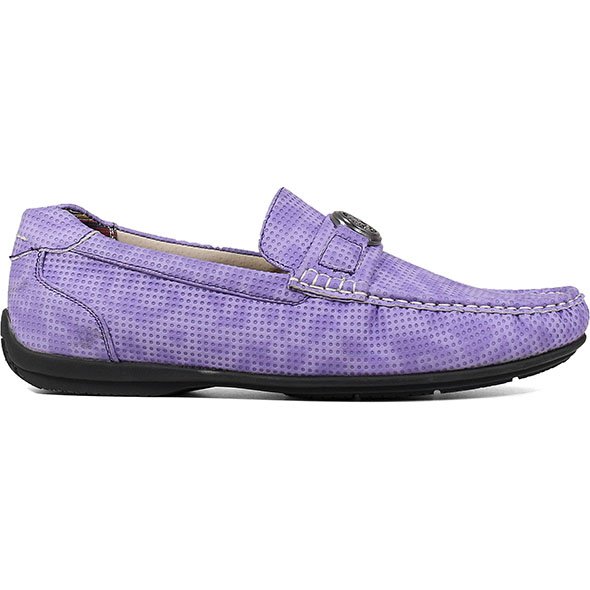 lavender PU leather driving loafer