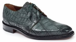 Mauri "Massari" 1003 Burnished Olive Genuine Body Alligator Hand Painted Oxford Shoes.