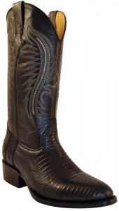 Ferrini 11111-04 Black Genuine Teju Lizard Boots