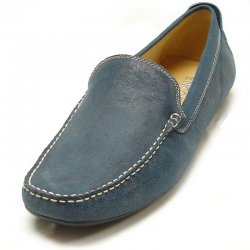 Encore By Fiesso Blue Suede Loafer Shoes FI3088