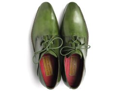 Green Genuine Leather Ghillie Lacing Shoes