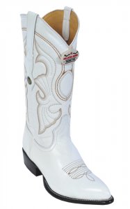 Los Altos White Genuine Goat With Medallion Skin J-Toe Cowboy Boots 999228